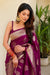 Magenta Pink Zari Butti Banarasi Silk Saree