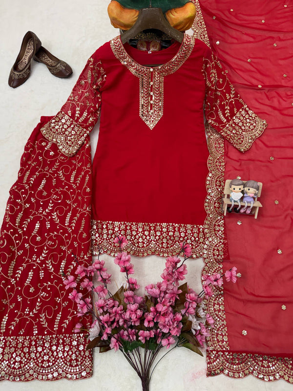 Beautiful Red palazzo set online