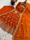 FENDY SILK SEQUENCE WORK BEAUTIFUL GOWN
