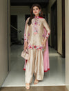 Natural satin Farshi salwar set online