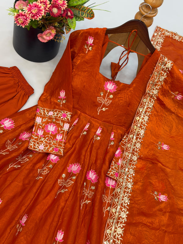 READY TO WEAR GOWN IN FENDY SILK FABRIC