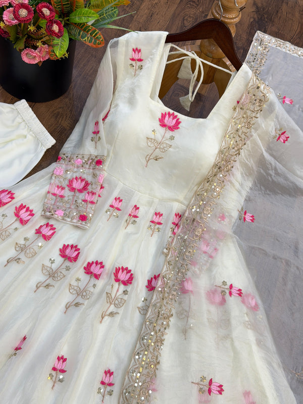READY TO WEAR GOWN IN FENDY SILK FABRIC