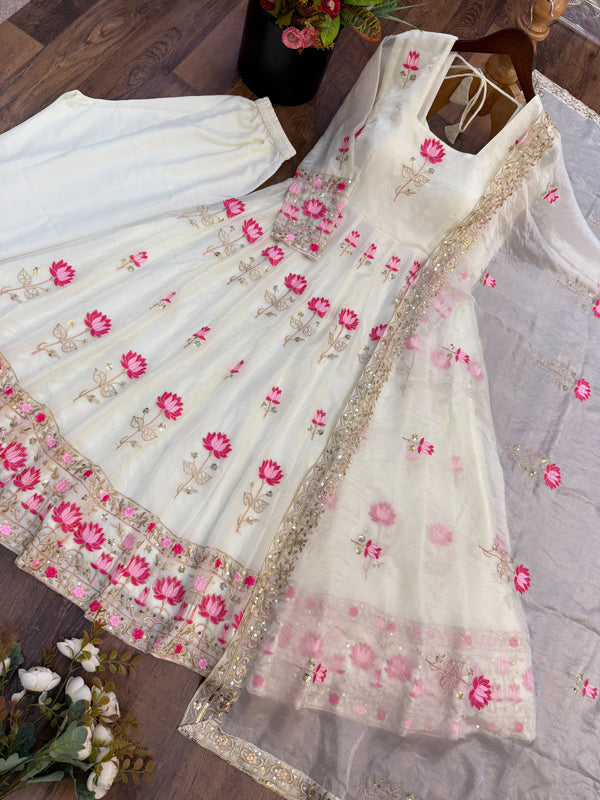 READY TO WEAR GOWN IN FENDY SILK FABRIC