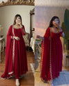 RED ETHNIC WEAR GOWN ONLINE