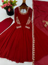 RED ETHNIC WEAR GOWN ONLINE