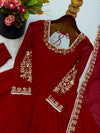 RED ETHNIC WEAR GOWN ONLINE