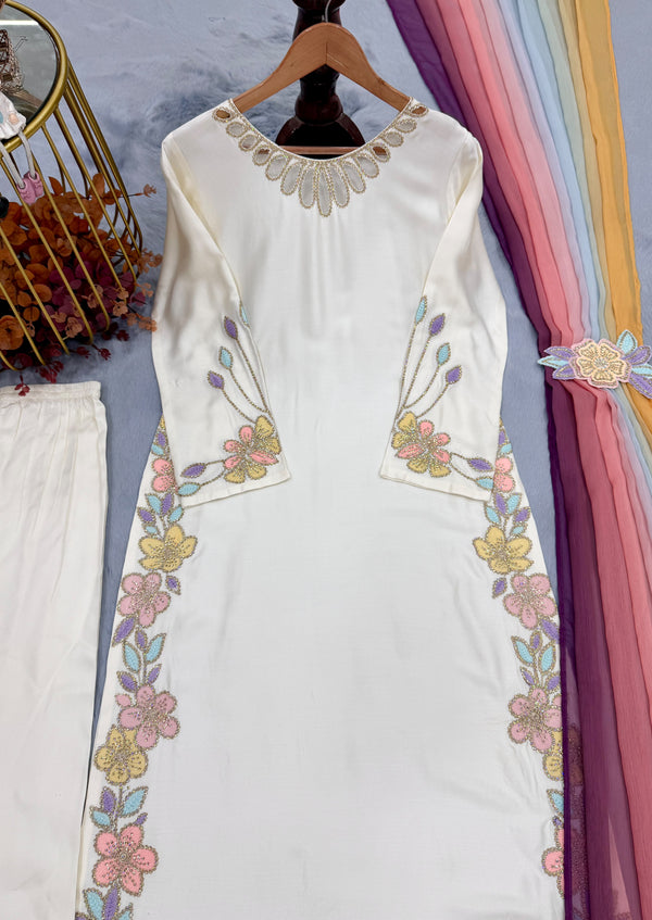 Designer Party wear satin Fabric