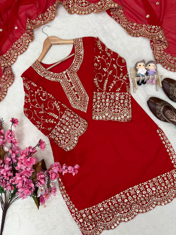Beautiful Red palazzo set online