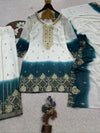 Dual tone georgette palazzo set