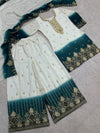 Dual tone georgette palazzo set