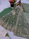 FENDY SILK SEQUENCE WORK BEAUTIFUL GOWN