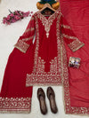 KARVA CHAUTH RED PALAZZO SALWAR SET