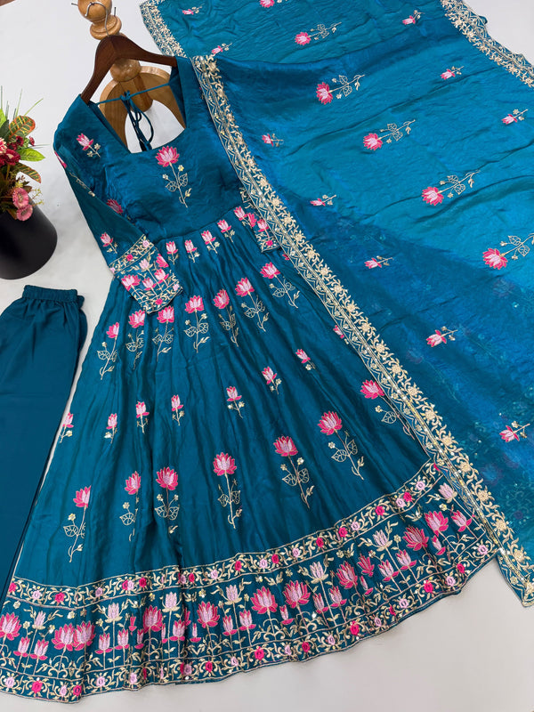 READY TO WEAR GOWN IN FENDY SILK FABRIC