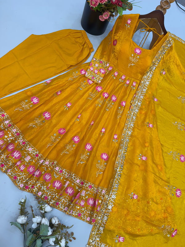 READY TO WEAR GOWN IN FENDY SILK FABRIC