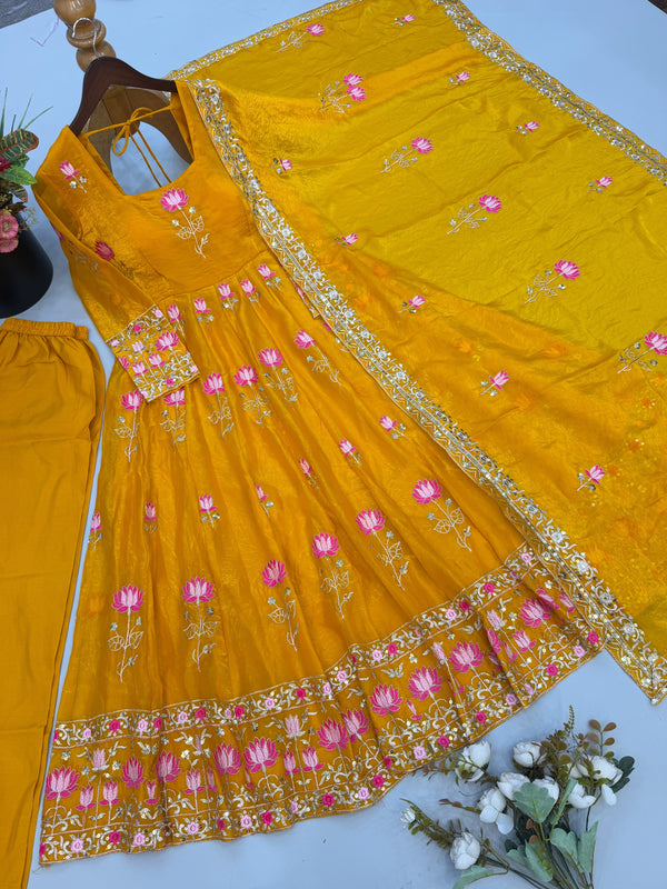 READY TO WEAR GOWN IN FENDY SILK FABRIC