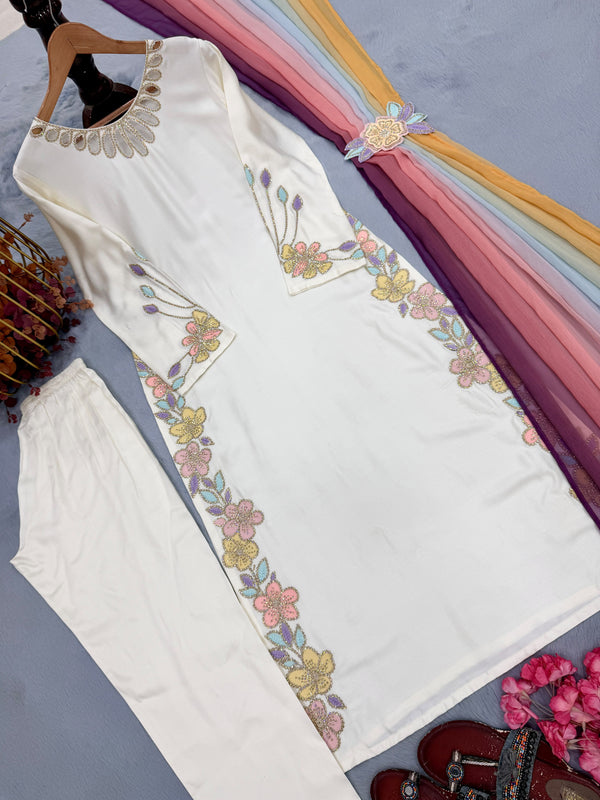 Designer Party wear satin Fabric