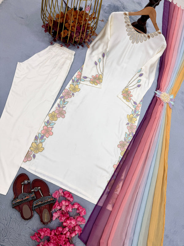 Designer Party wear satin Fabric