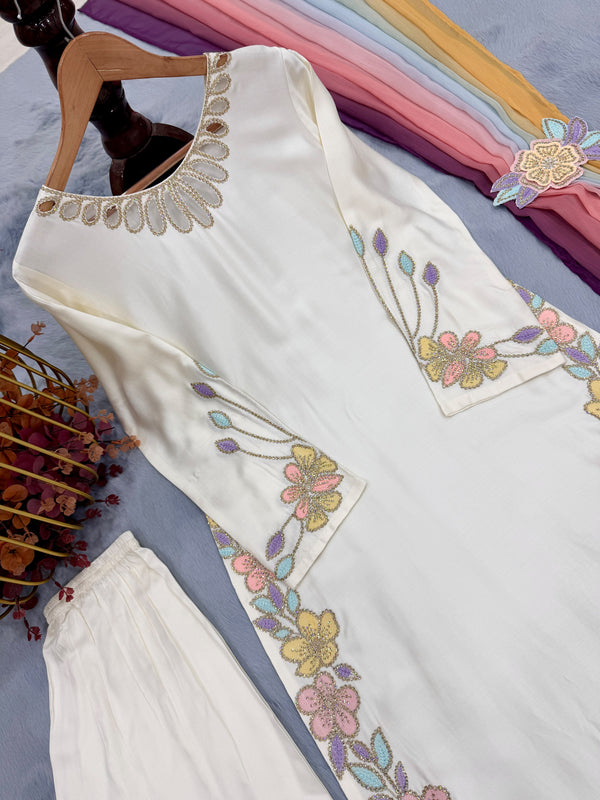 Designer Party wear satin Fabric